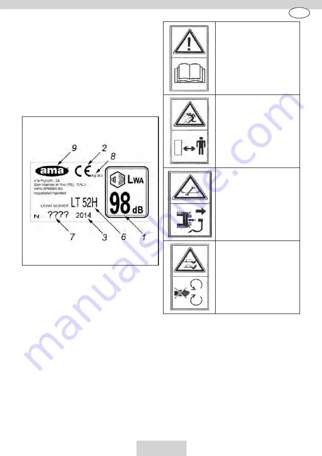 AMA Rasaerba Operating Instructions Manual Download Page 55