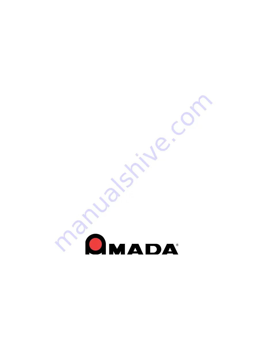 Amada HF2 Operation Manual Download Page 1