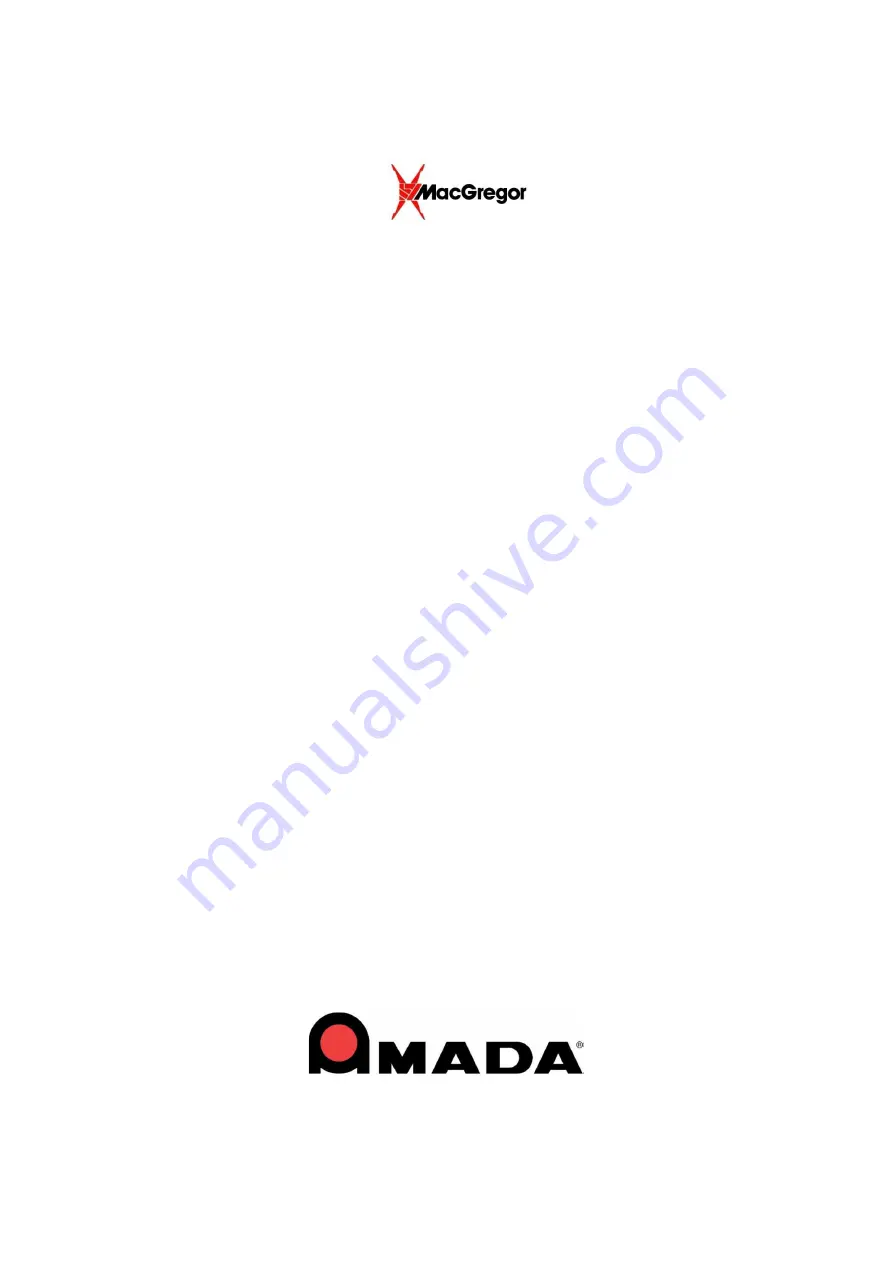 Amada MacGregor WFG-02 Operation Manual Download Page 1