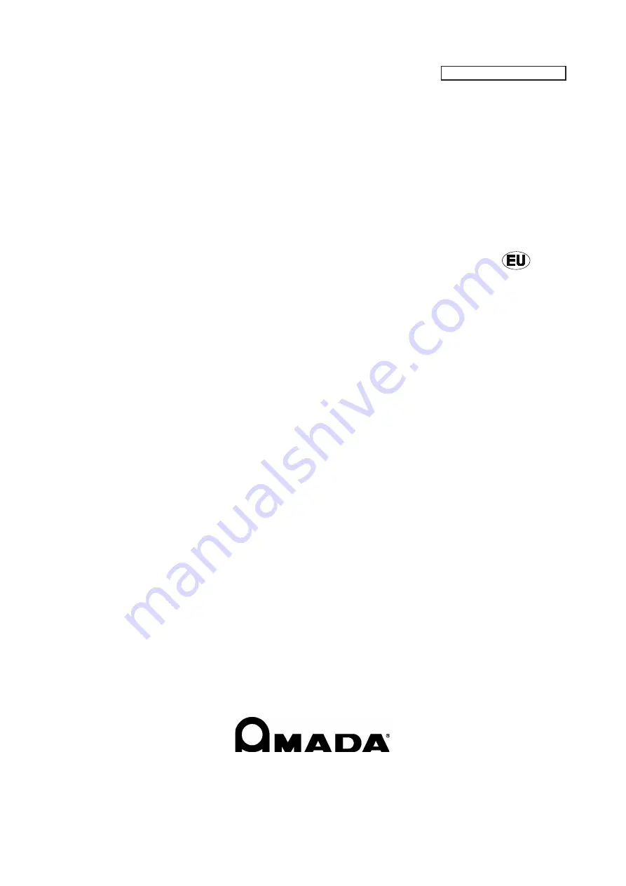 Amada MF-C300A-SF Original Instructions Manual Download Page 1