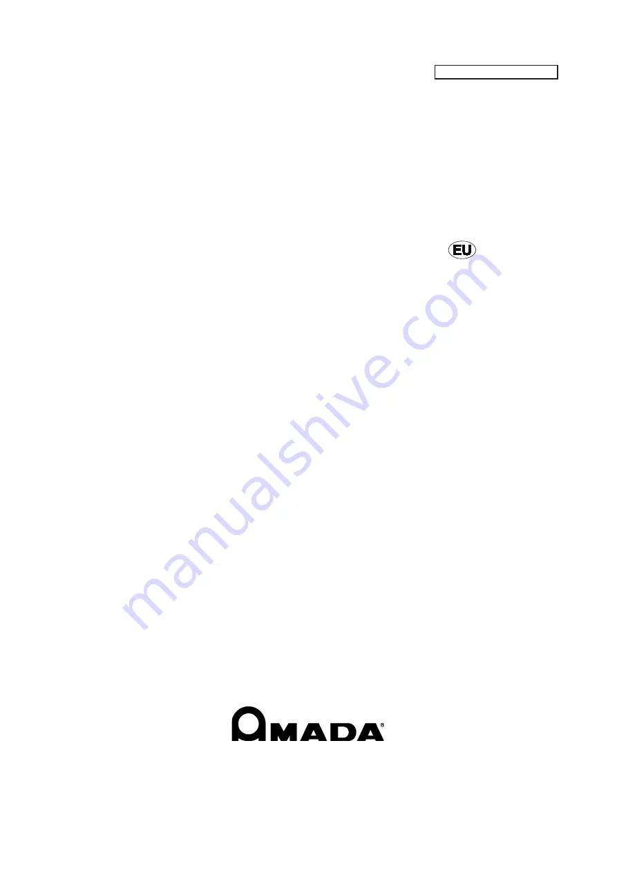 Amada ML-2350A-CE Operation Manual Download Page 1