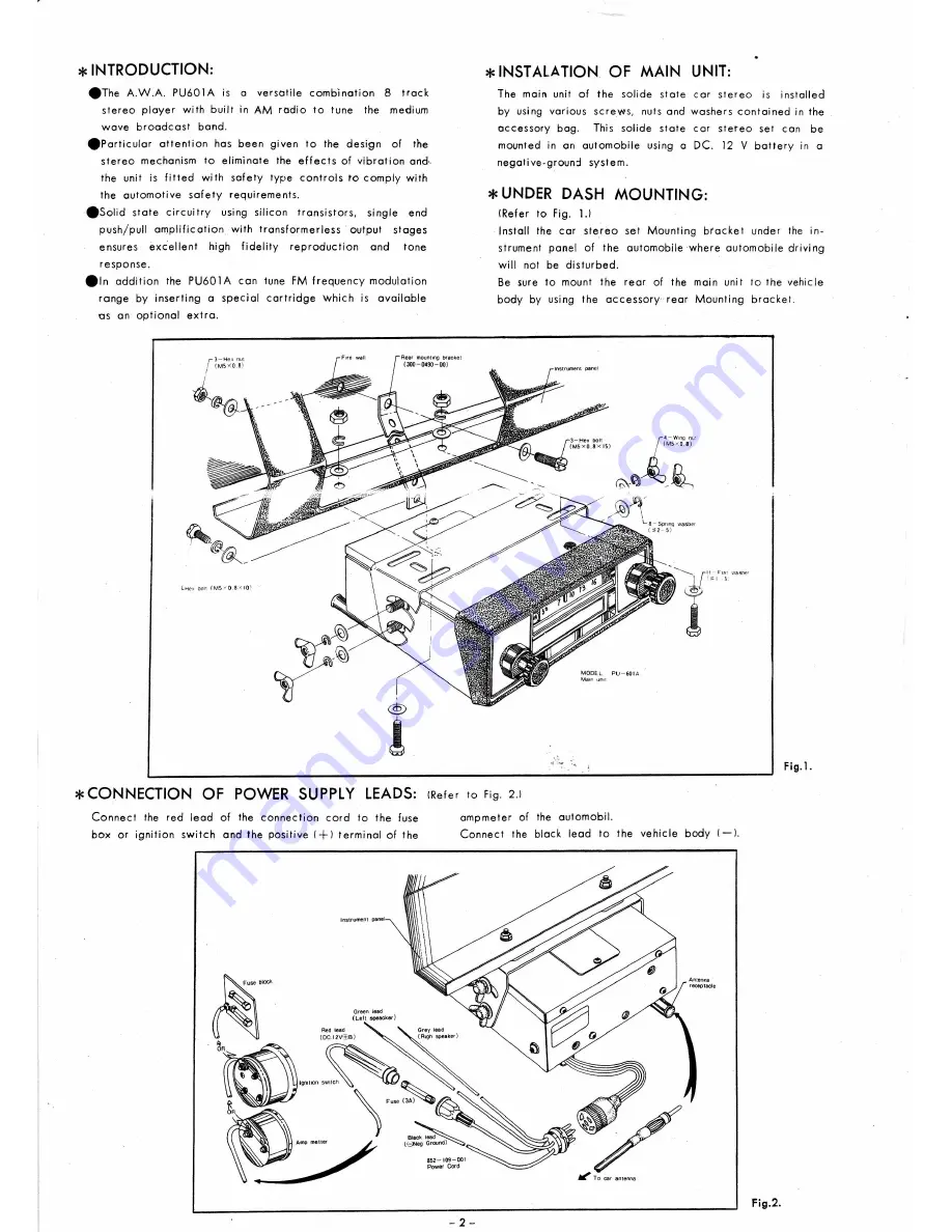 Amalgamated Wireless PU-601A Serivce Manual Download Page 2