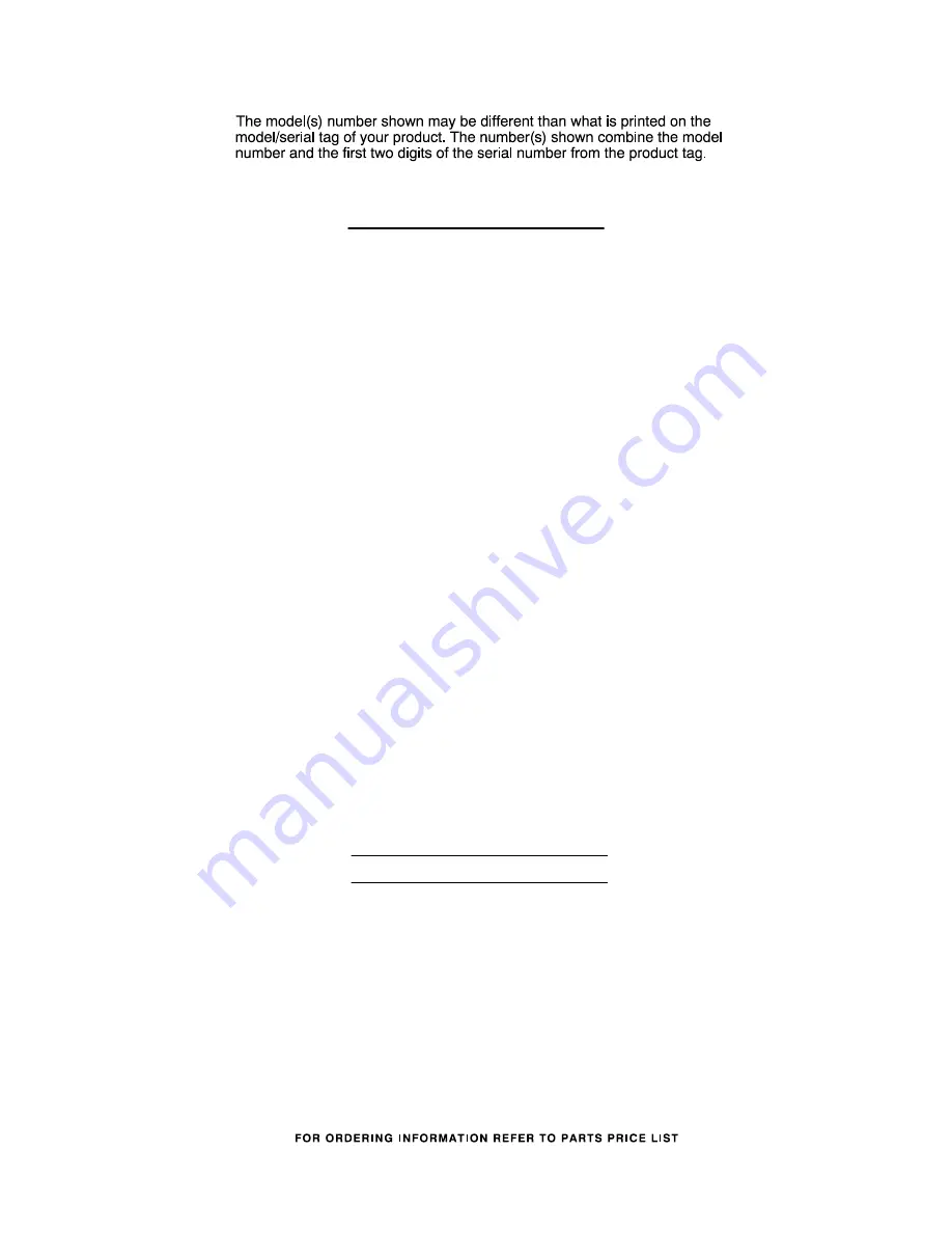 Amana 927VES10 Parts List Download Page 6