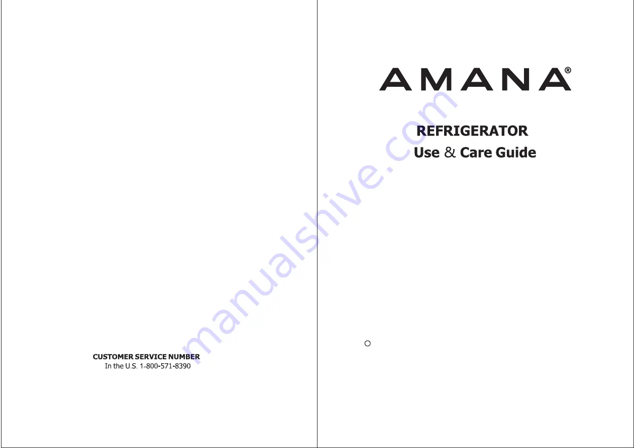 Amana A46TS1E Скачать руководство пользователя страница 1