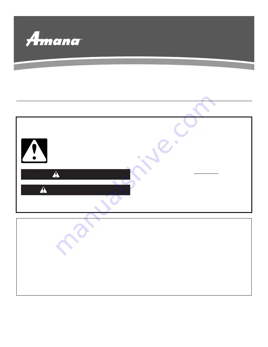 Amana A9RXNMFWS User Instructions Download Page 12