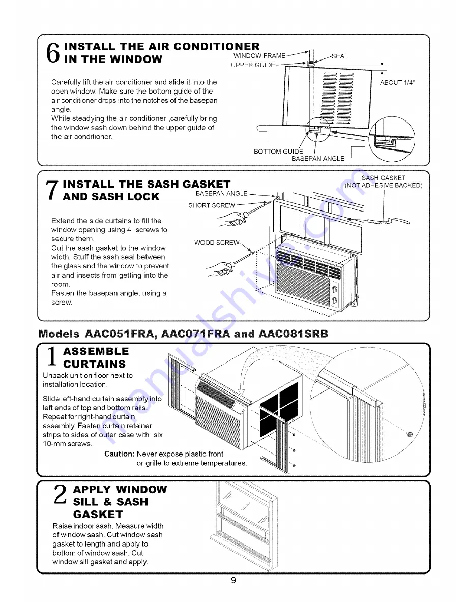 Amana AAC081SRB Service Service Manual Download Page 33