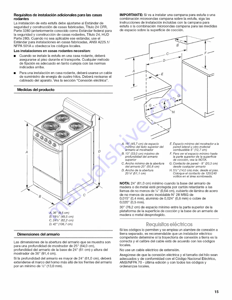 Amana AEP200VAW0 Installation Instructions Manual Download Page 15