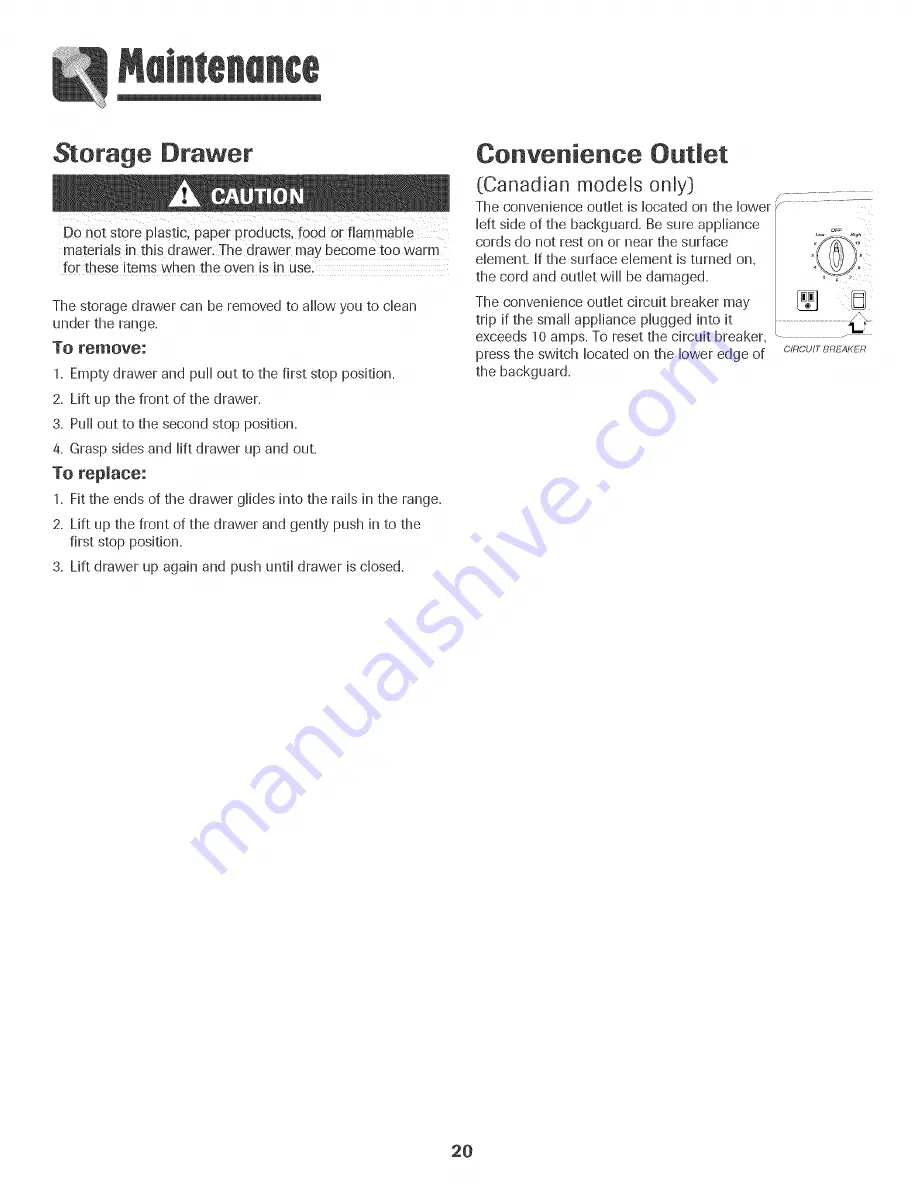 Amana AER5511A Use & Care Manual Download Page 21