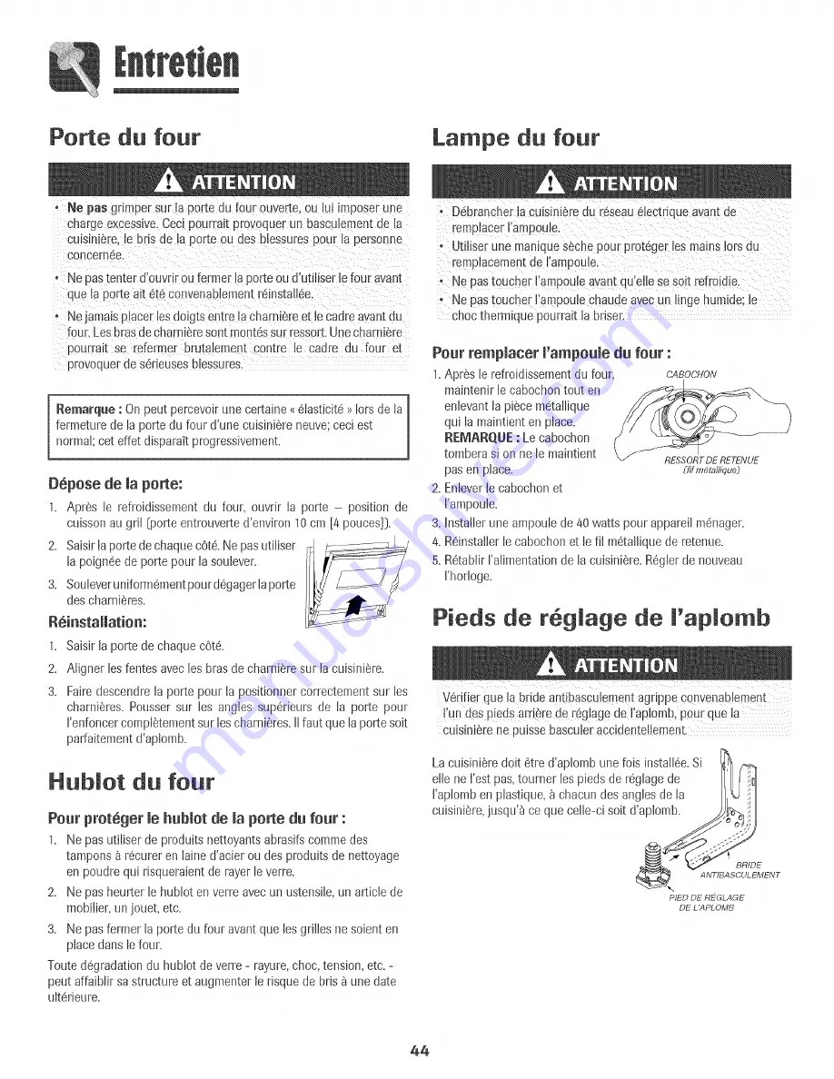 Amana AER5511A Use & Care Manual Download Page 45