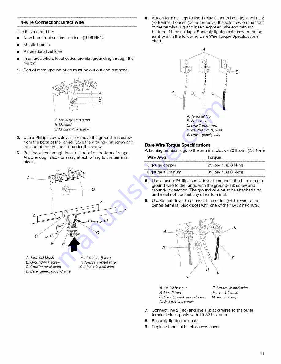 Amana AER5523XAB1 Installation Instructions Manual Download Page 11