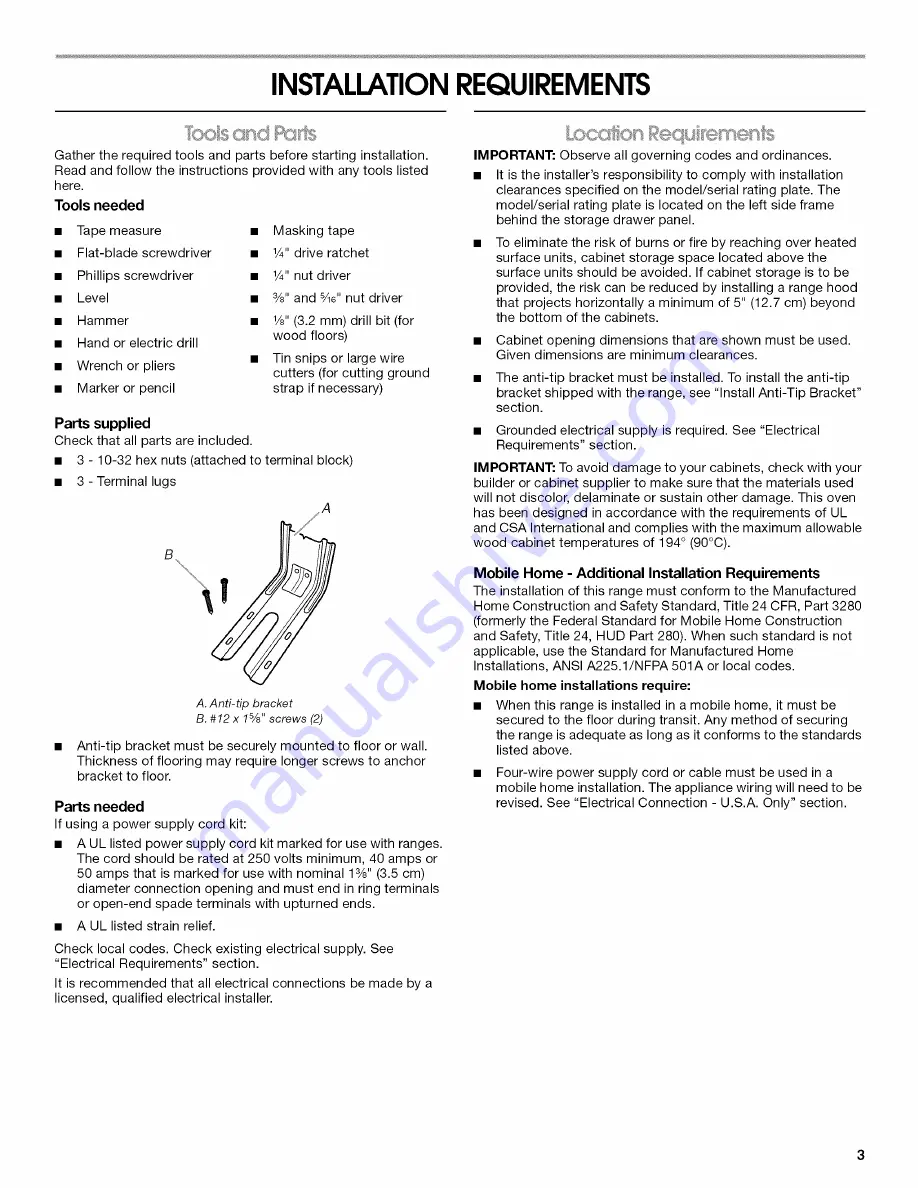 Amana AER5523XAB1 Installation Instructions Manual Download Page 19