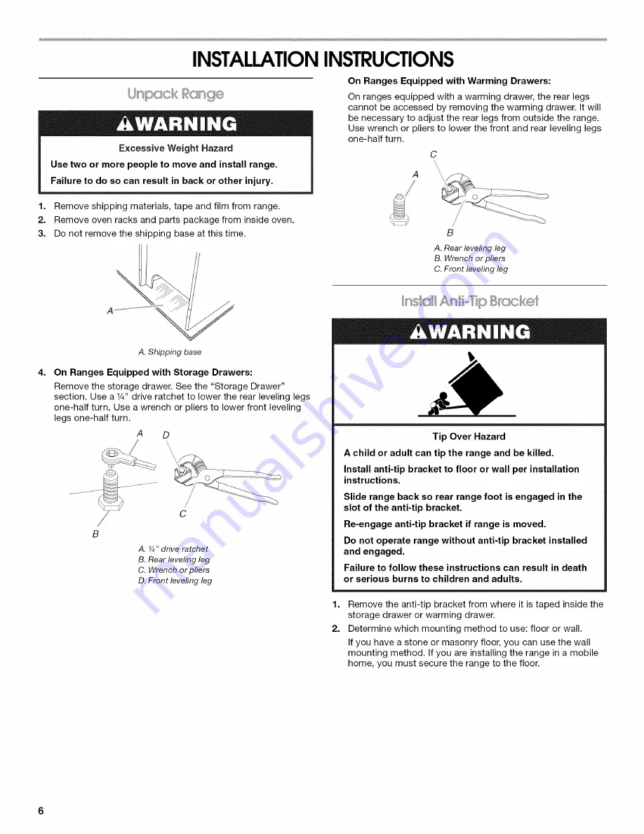 Amana AER5523XAB1 Installation Instructions Manual Download Page 22