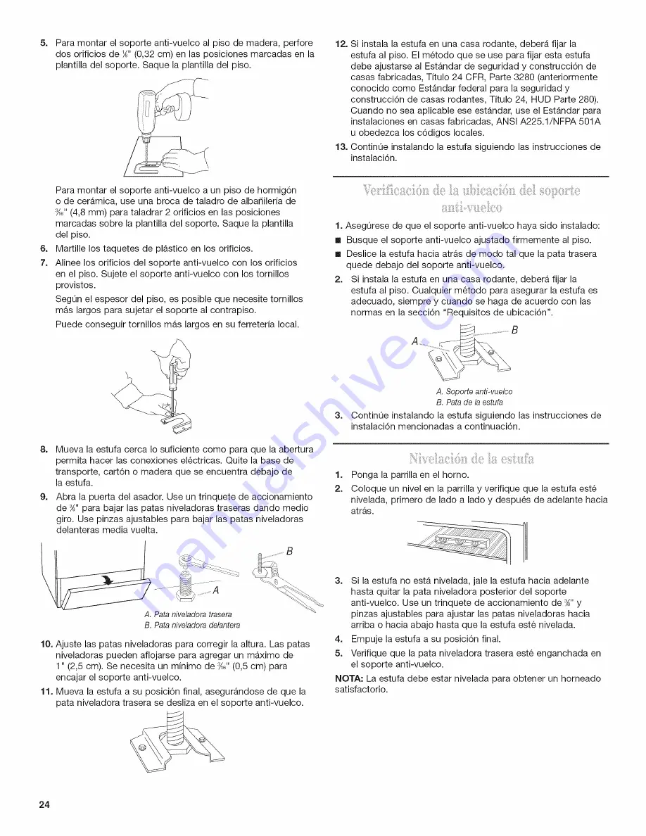 Amana AGG222VDB0 Installation Instructions Manual Download Page 24