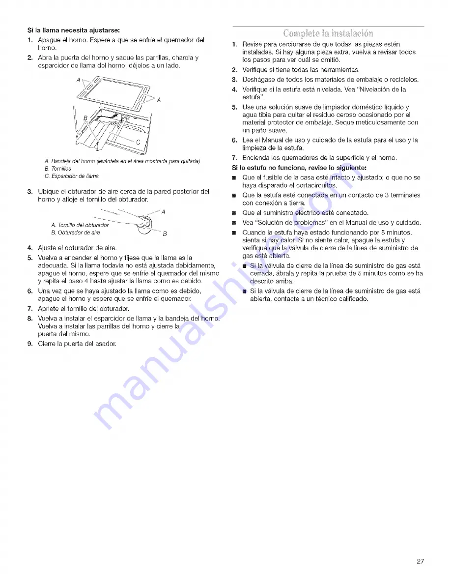 Amana AGR4422VDB0 Installation Instructions Manual Download Page 27