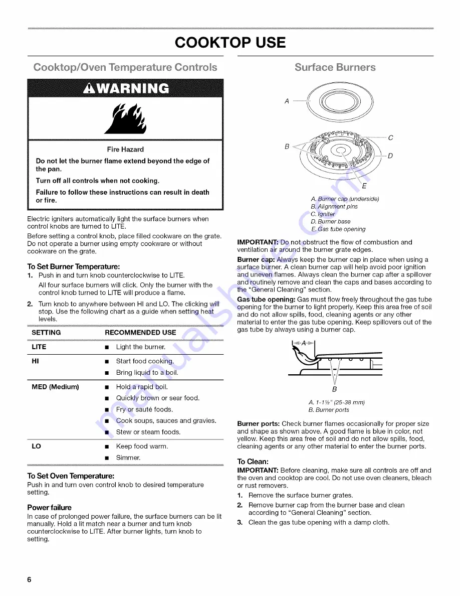 Amana AGR4433XDB1 Use & Care Manual Download Page 6