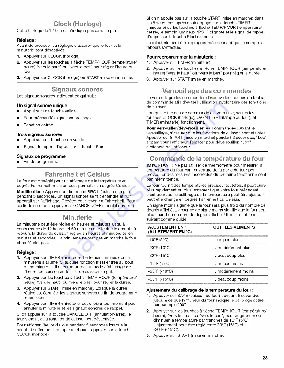 Amana AGR4433XDB1 Use & Care Manual Download Page 23