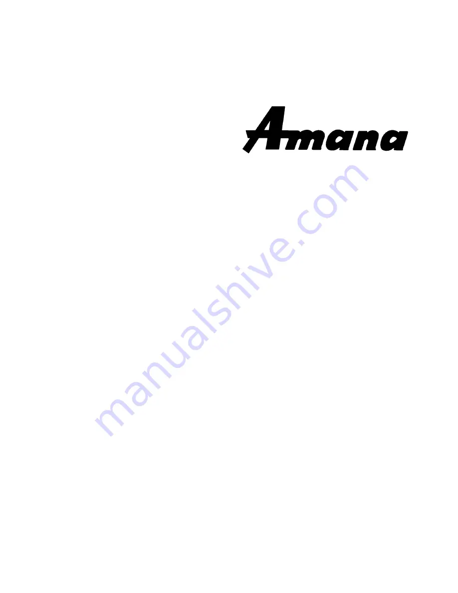 Amana AKED3060 Series Скачать руководство пользователя страница 1