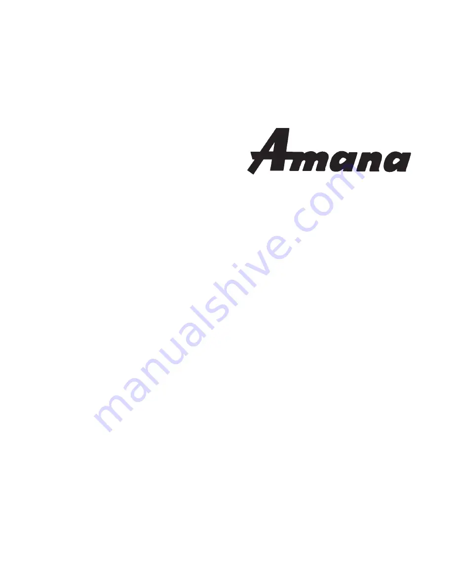 Amana ARHSC8750 Series Owner'S Manual Download Page 1