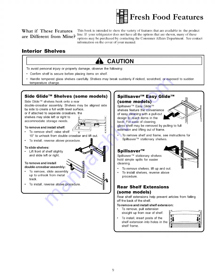 Amana Distinctions DRS246RBC Owner'S Manual Download Page 9