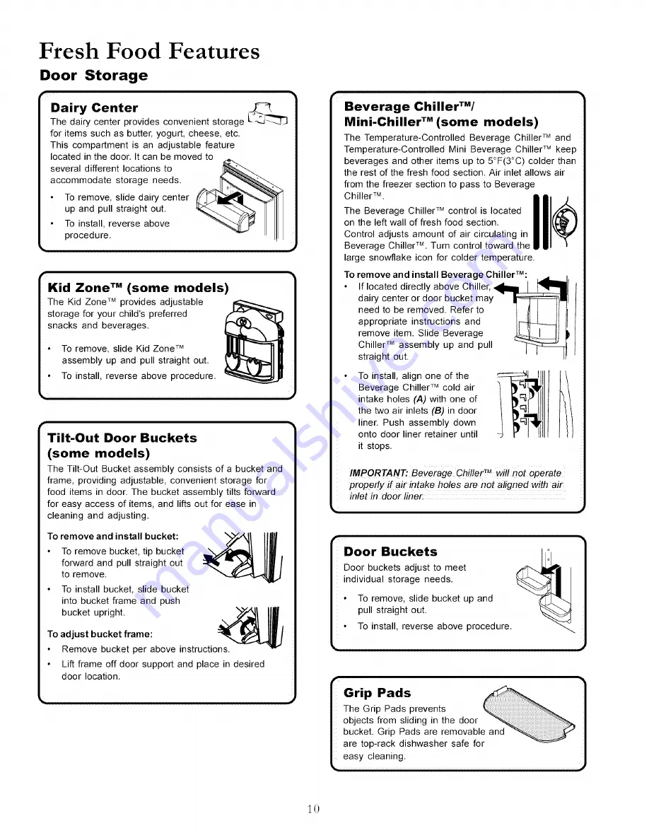 Amana Distinctions DRS246RBC Owner'S Manual Download Page 10