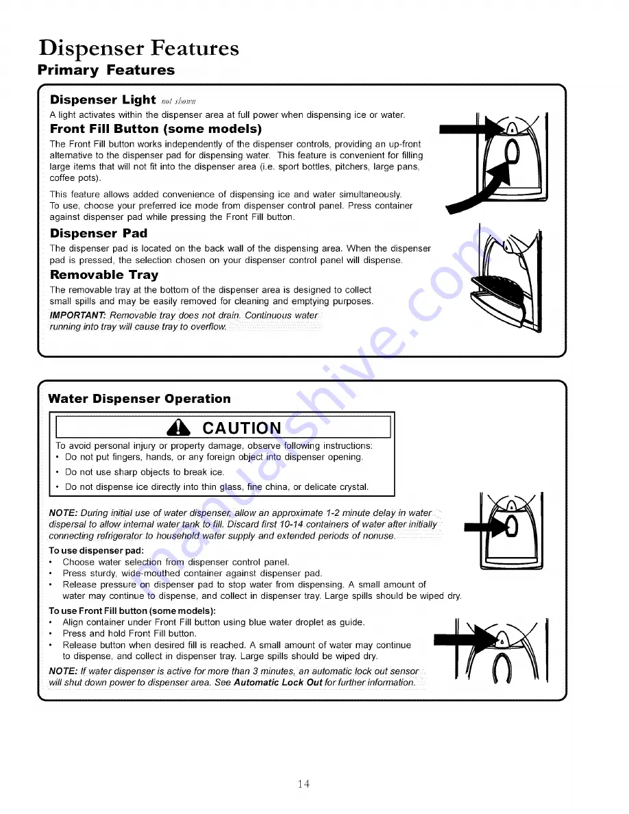 Amana Distinctions DRS246RBC Owner'S Manual Download Page 14