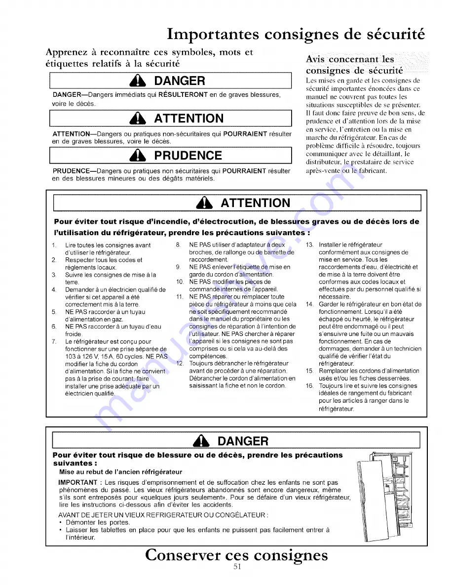 Amana Distinctions DRS246RBC Owner'S Manual Download Page 51