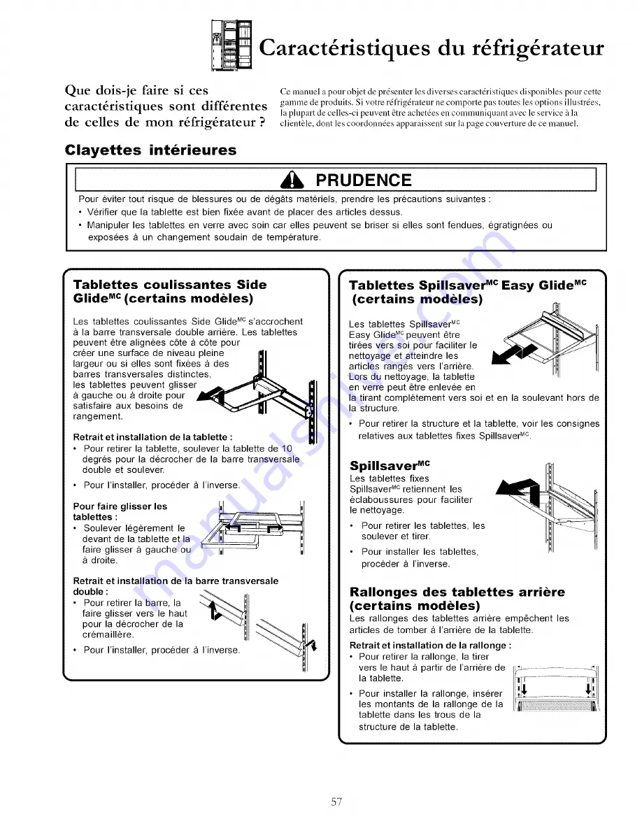 Amana Distinctions DRS246RBC Owner'S Manual Download Page 57