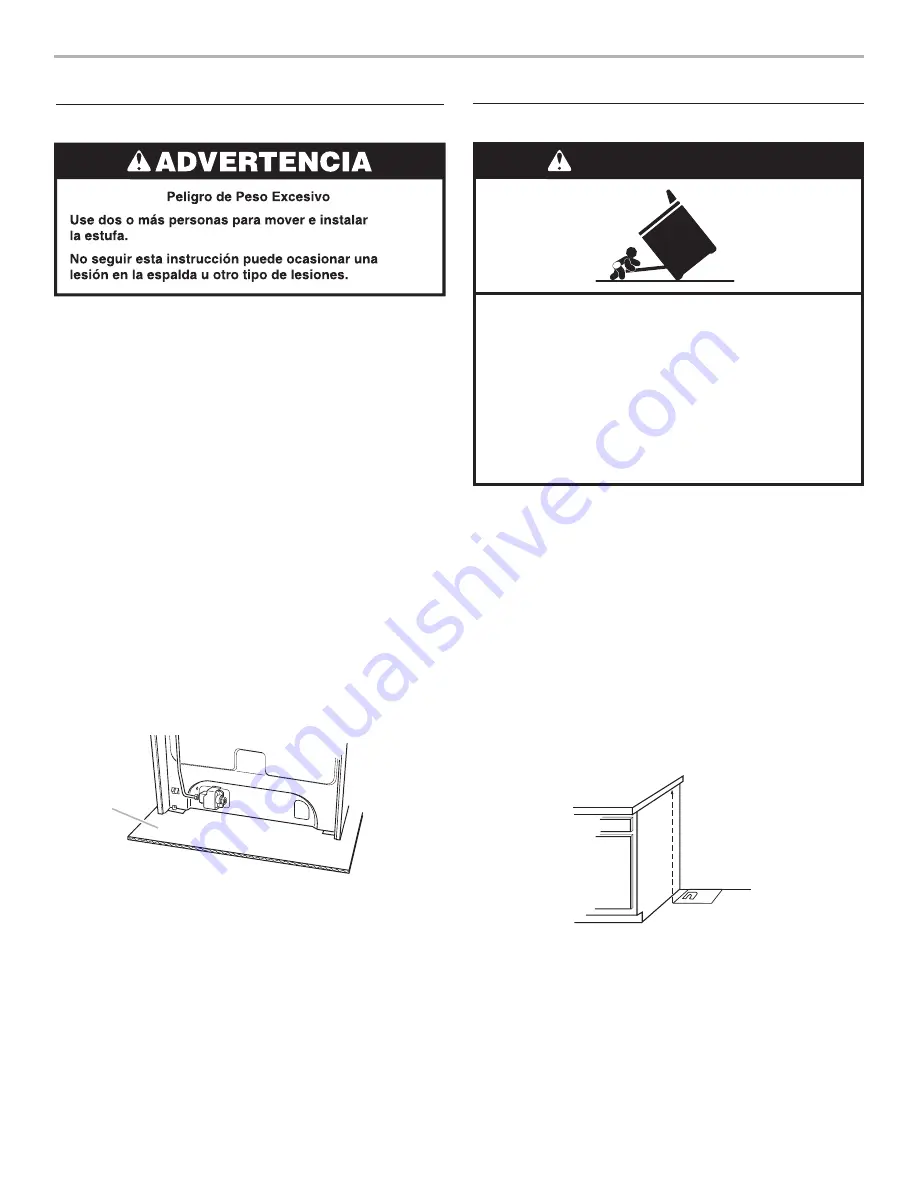 Amana FREESTANDING GAS RANGE Installation Instructions Manual Download Page 23