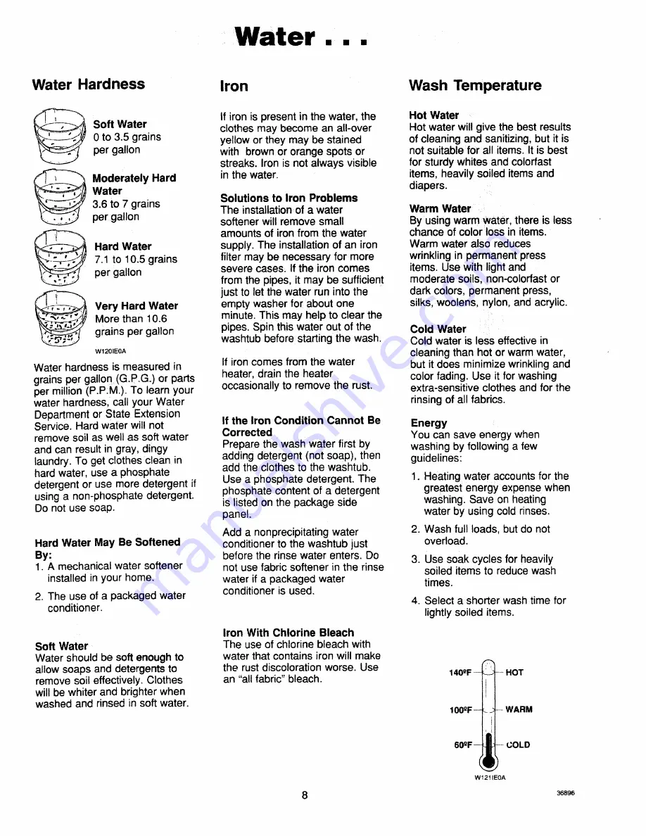 Amana LW6153LB Use And Care Manual Download Page 8