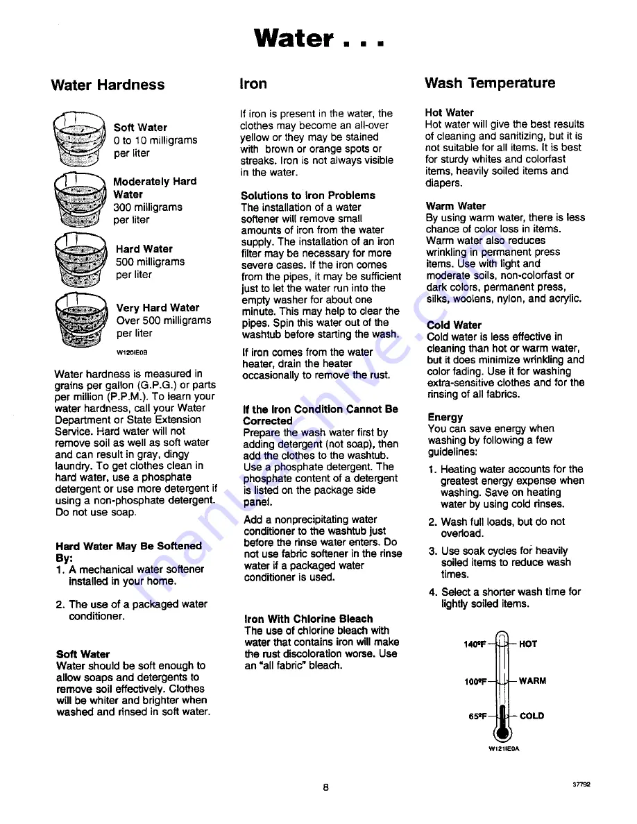 Amana LW7563L2 Use And Care Manual Download Page 8