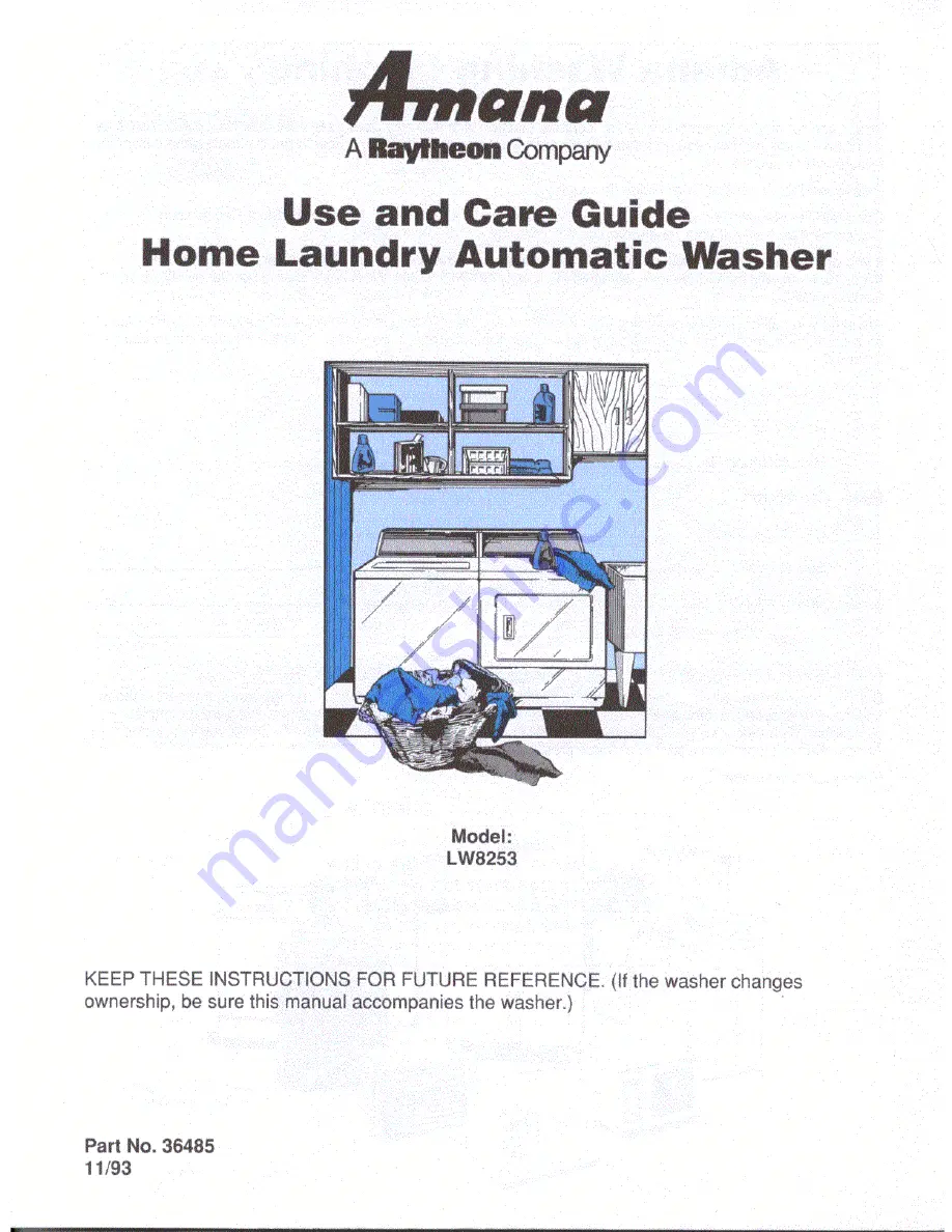 Amana LW8253 Use And Care Manual Download Page 1