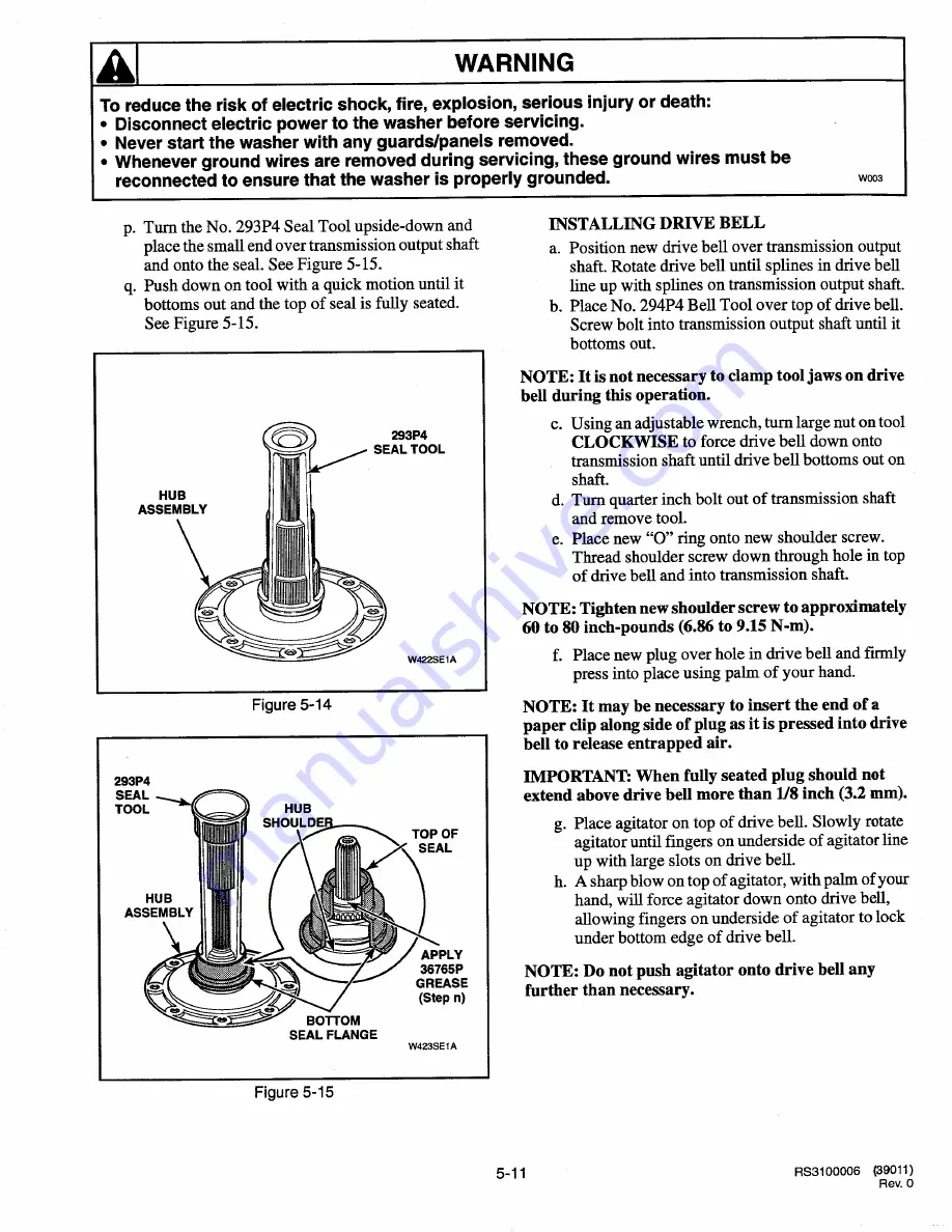 Amana LWA50AL Service Manual Download Page 35