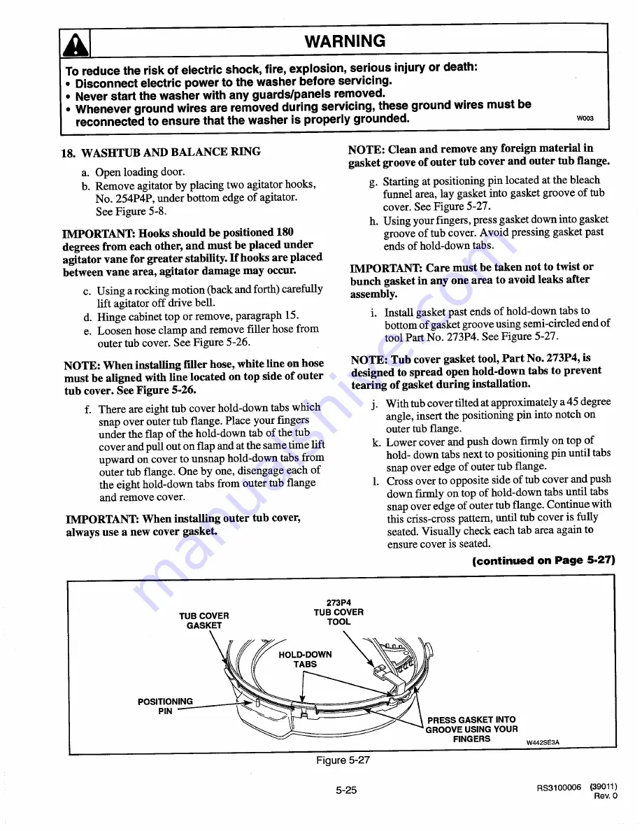 Amana LWA50AL Service Manual Download Page 49