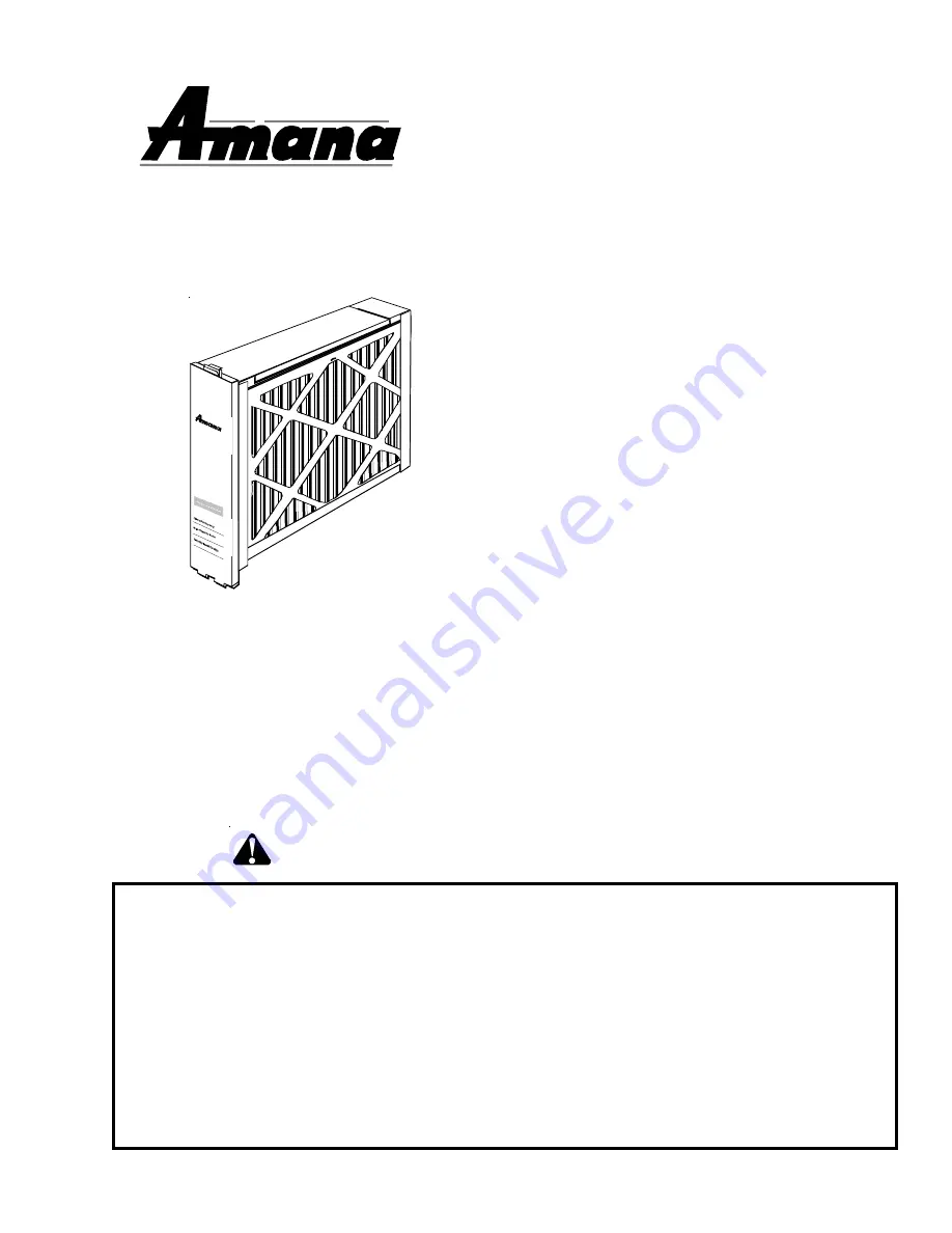 Amana MEDIA Installation Instructions Manual Download Page 1