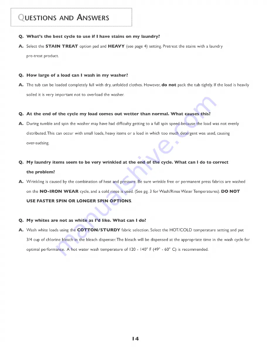 Amana NAH6800 Use & Care Manual Download Page 15