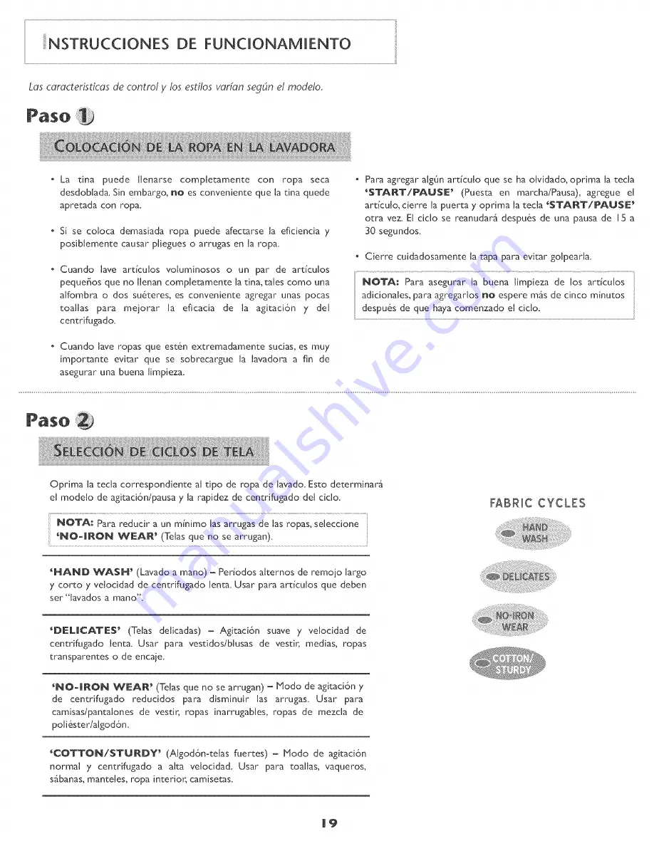 Amana NAH6800 Use & Care Manual Download Page 20