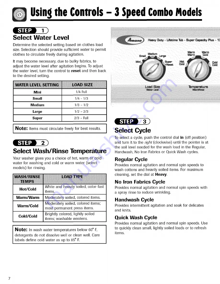 Amana NAV2335AWW Use & Care Manual Download Page 8