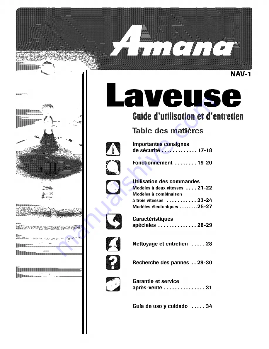 Amana NAV2335AWW Use & Care Manual Download Page 17