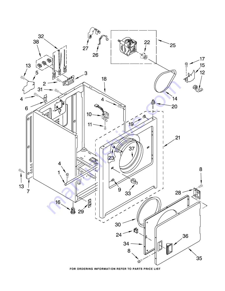 Amana NED5100TQ0 Parts List Download Page 3