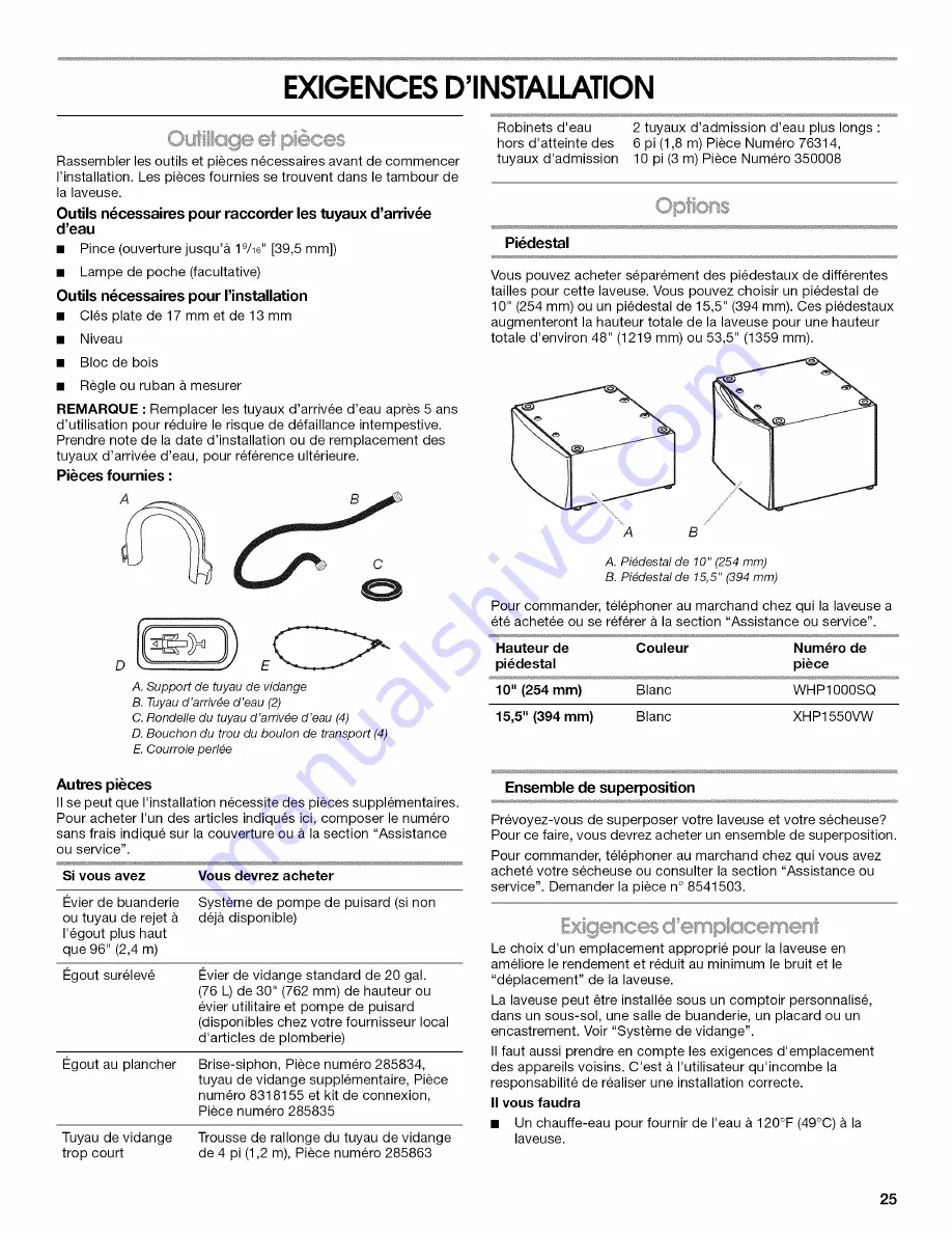 Amana NFW7600XW00 Use & Care Manual Download Page 25