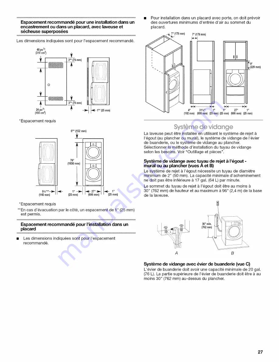 Amana NFW7600XW00 Use & Care Manual Download Page 27