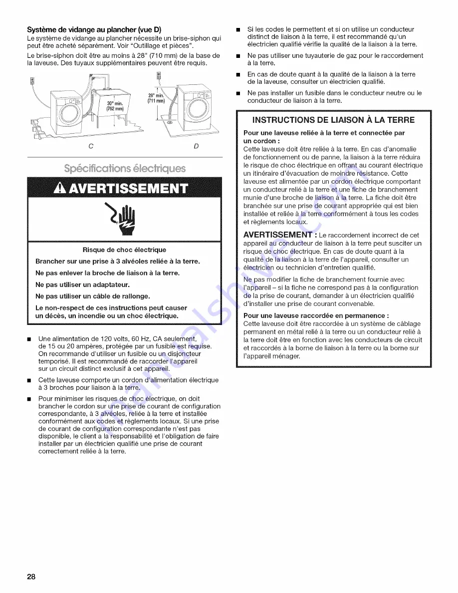 Amana NFW7600XW00 Use & Care Manual Download Page 28