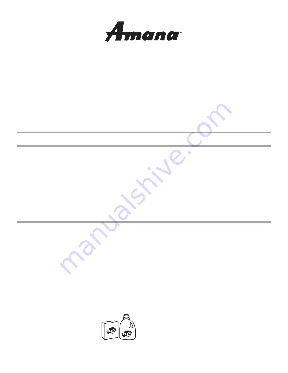 Amana NTC3500FW0 Use And Care Manual Download Page 1