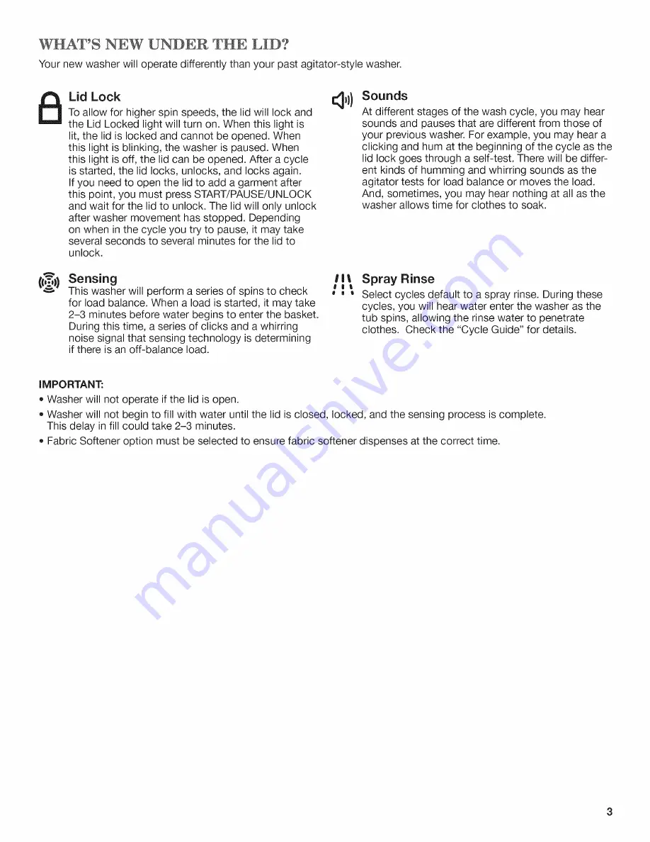 Amana NTW4501XQ0 Use And Care Manual Download Page 3