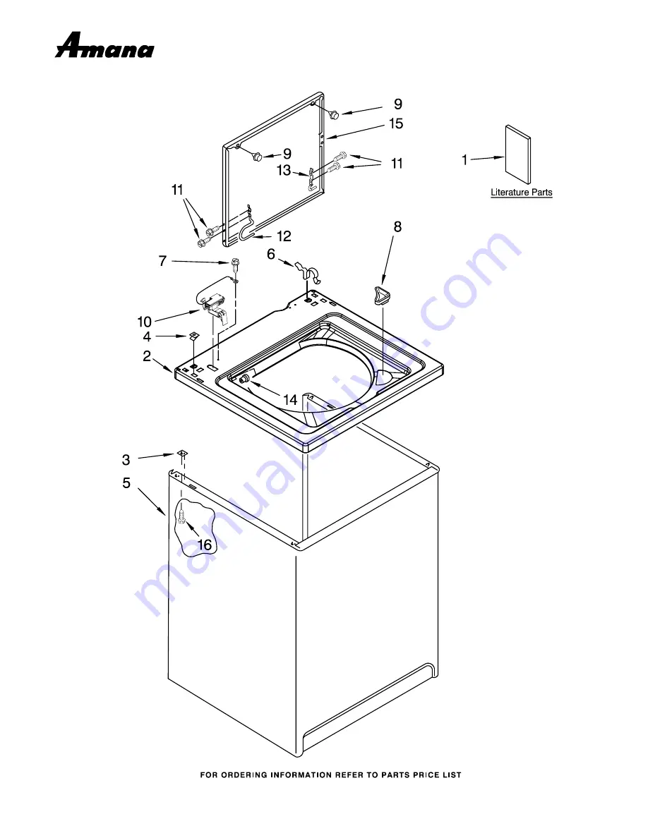 Amana NTW4600VQ1 Parts List Download Page 1