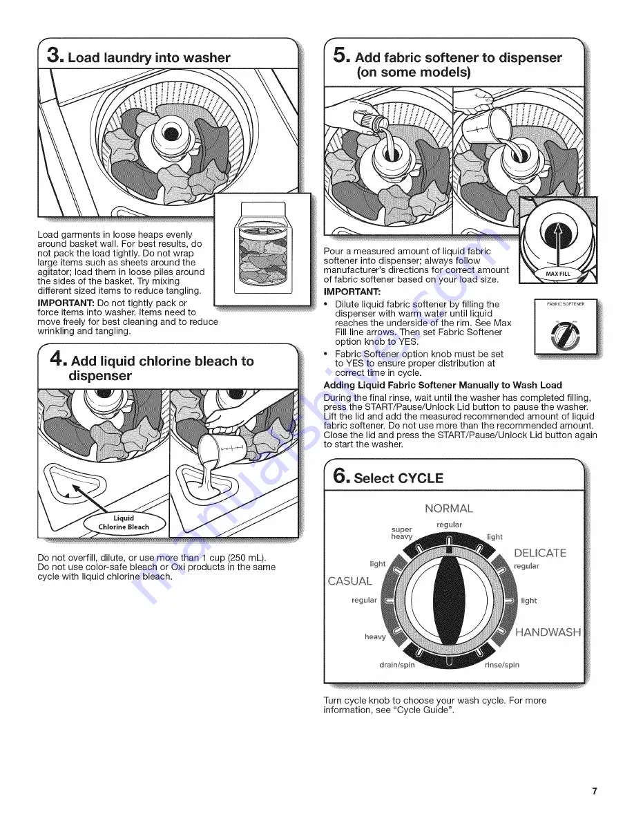 Amana NTW4601BQ1 Use And Care Manual Download Page 7