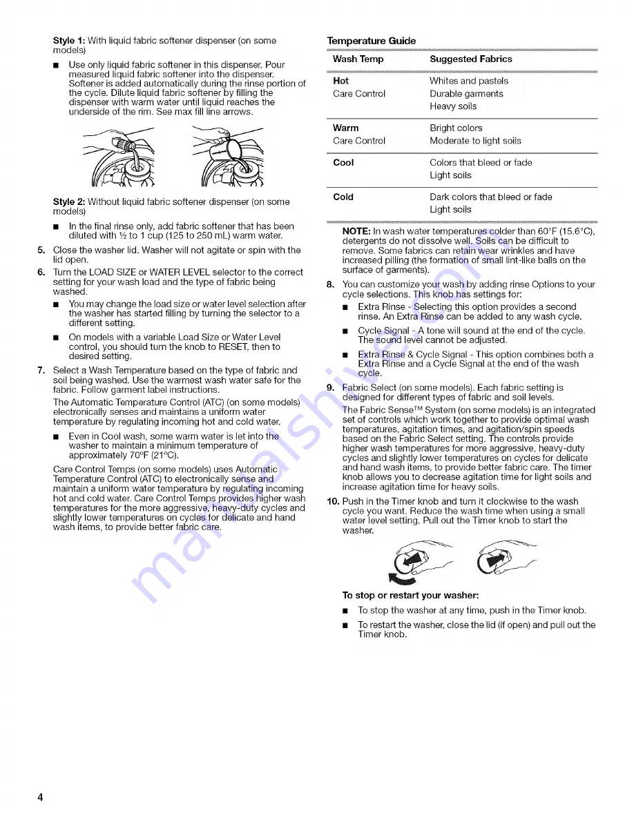 Amana NTW5505TQ0 User Instructions Download Page 4