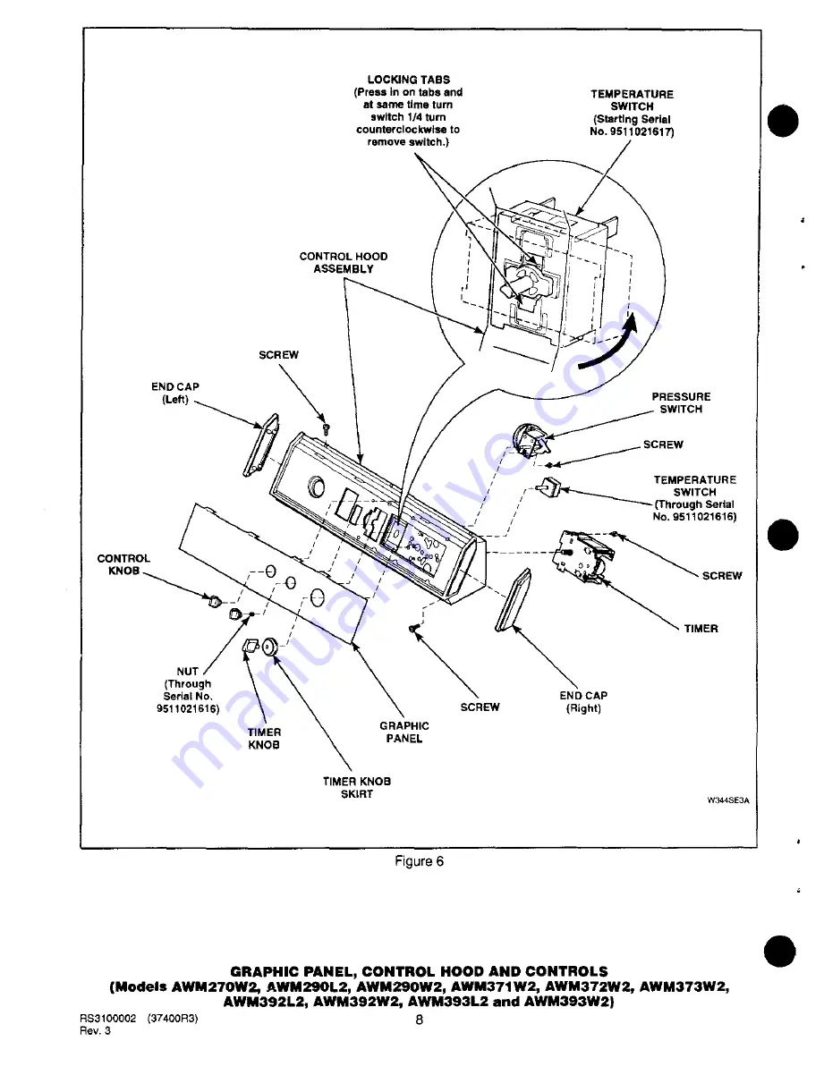 Amana Speed Queen AWM190W2 Service Manual Download Page 9