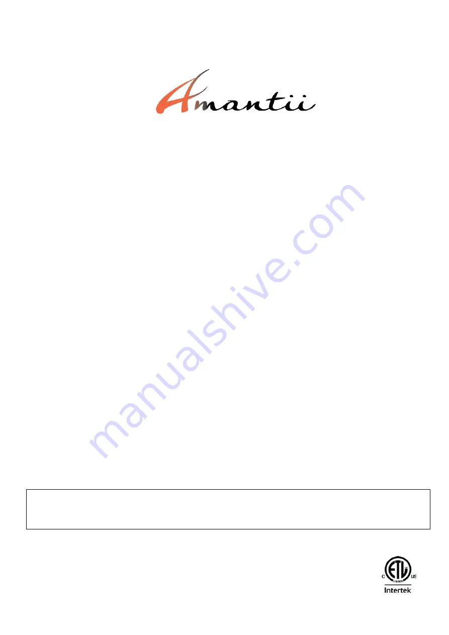 Amantii WM-2134 Installation And Operating Instructions Manual Download Page 1