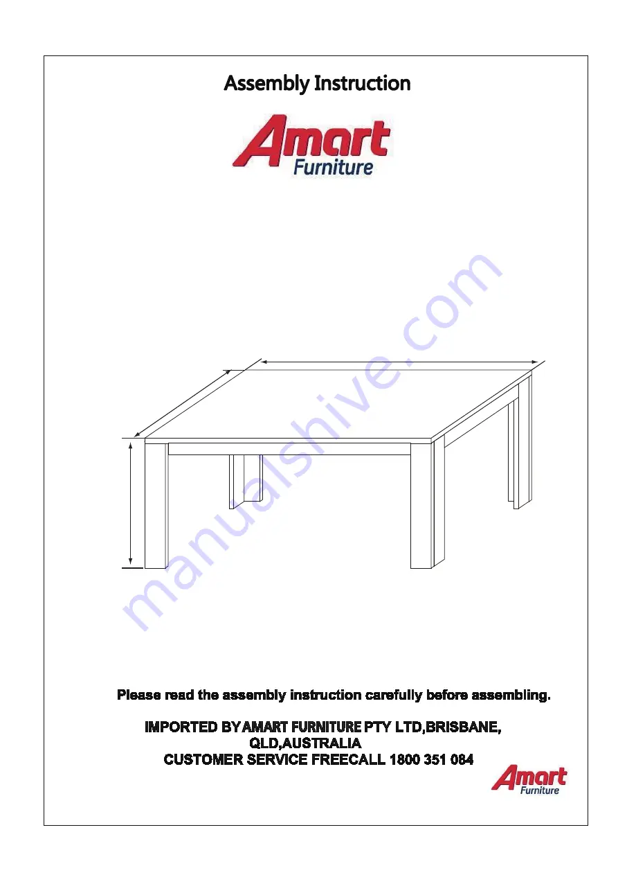 Amart Furniture 51822 Скачать руководство пользователя страница 1